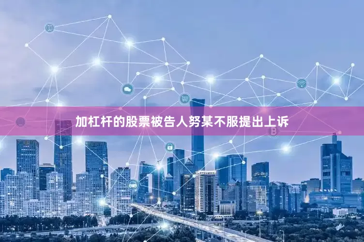 加杠杆的股票被告人努某不服提出上诉